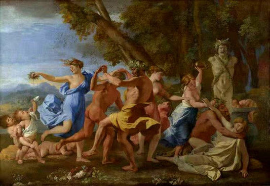 A Bacchanalian Revel Befroe a Term of,Nicolas Poussin,60x40cm