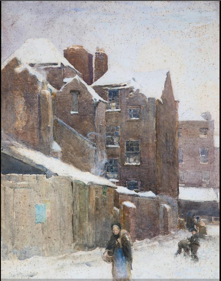 A Backstreet in the Snow, Walter Osborne
