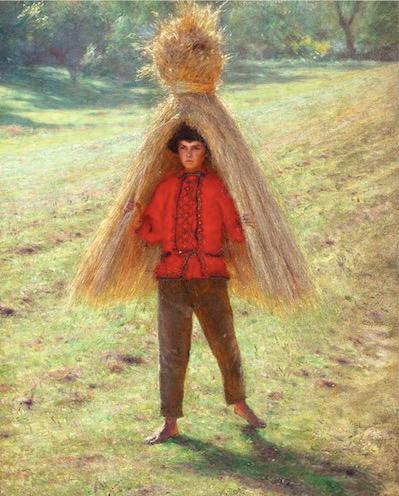 A Boy Carrying a Sheaf, Aleksander Gierymski