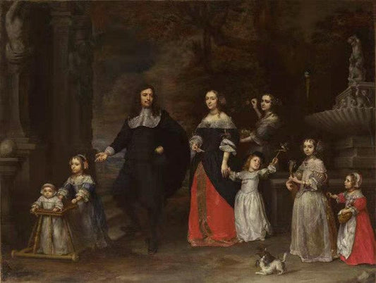 A Family Group,Gonzales Coques,50x38cm