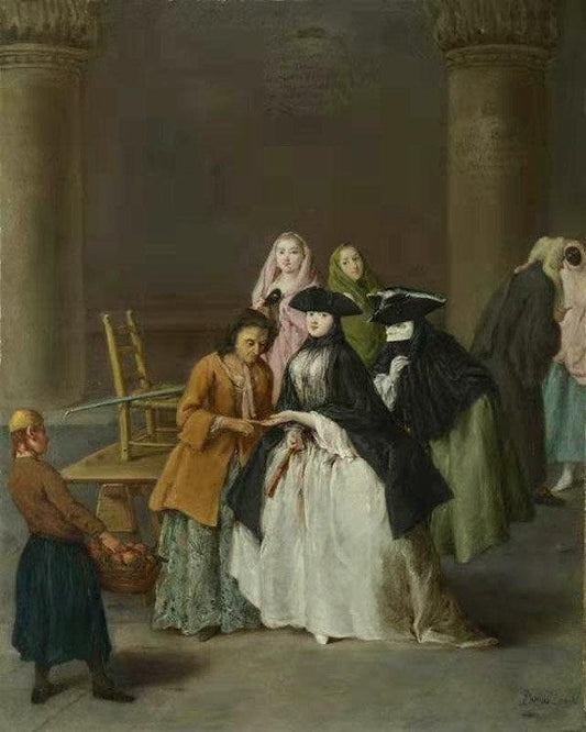 A Fortune Teller at Venice,Pietro Longhi,50x40cm