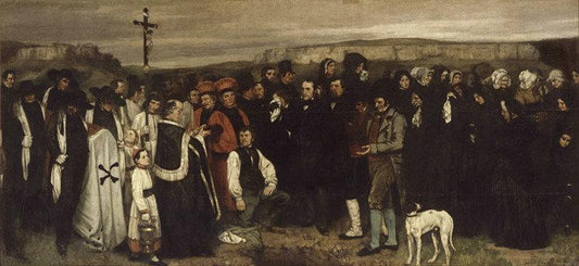 A Funeral in Ornans,Gustave Courbet,80x37cm