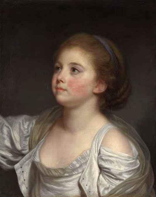 A Girl,Jean-Baptiste Greuze,50x40cm