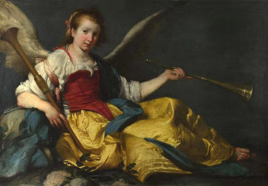 A Personification of Fame,Bernardo Strozzi,60x40cm