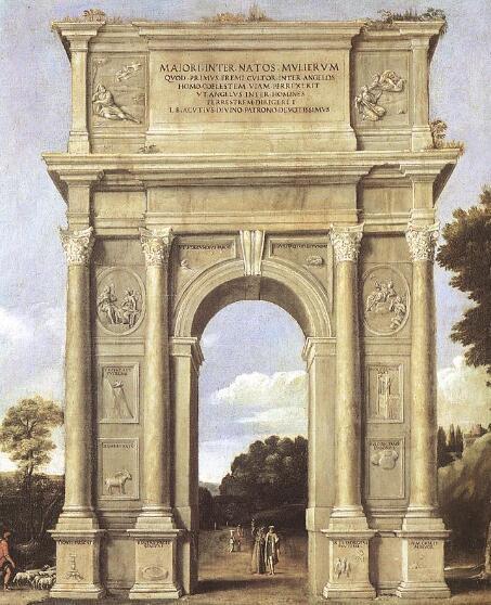 A Triumphal Arch, Prado Museum, Madrid. Domenico Zampieri