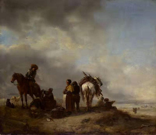 A View on a Seashore with,Philips Wouwerman,50x43cm