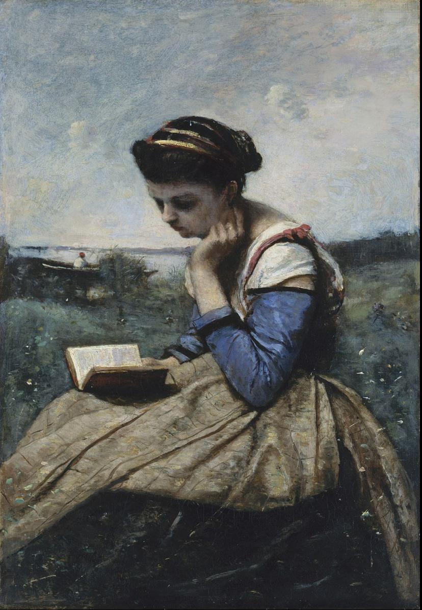 A Woman Reading, 1869/1870, Jean-Baptiste-Camille Corot