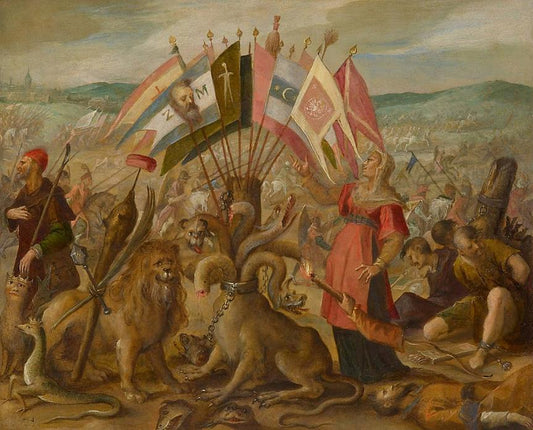 Allegory of the Turkish war, the Battle of Kronstadt, Hans von Aachen
