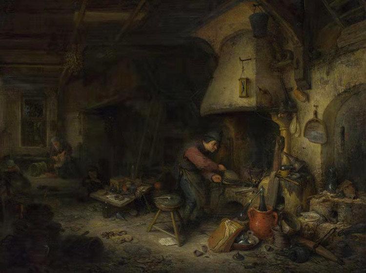 An Alchemist,Adriaen van Ostade,50x37cm