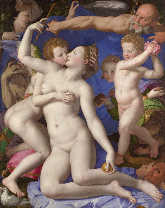 An Allegory with Venus and Cupid,Agnolo Bronzino,50x40cm