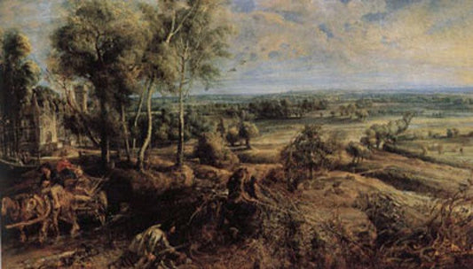 An Autumn Landscape with a View of Het,Peter Paul Rubens,60x34cm