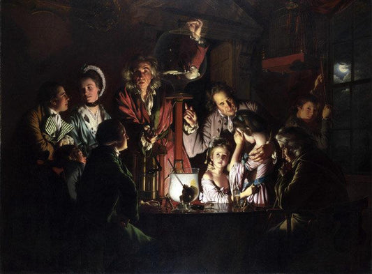 An Experiment on a Bird in the,Joseph wright of derby,50x37cm