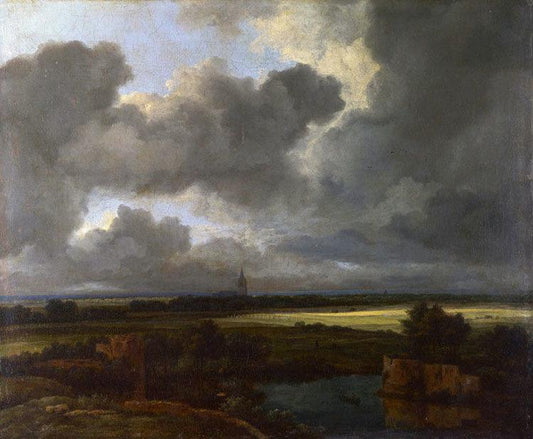 An Extensive Landscape with Ruins,Jacob van Ruisdael,34x40cm