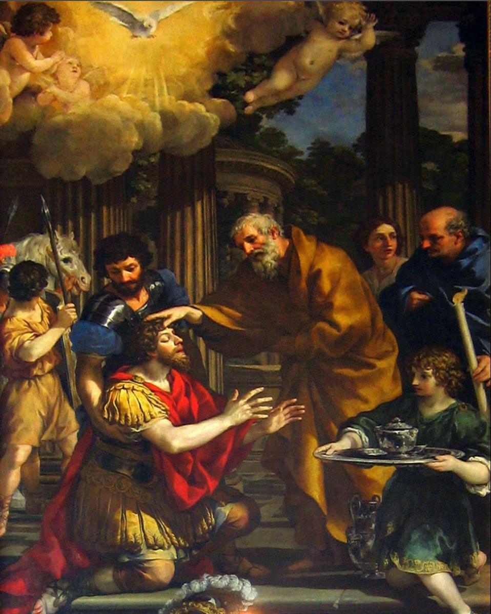 Ananias restores sight to St Paul, Pietro da Cortona