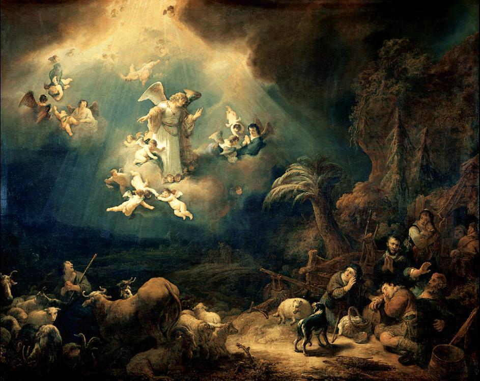 Angels announcing the birth of Christ to the shepherds  Govert (or Govaert) Teuniszoon Flinck