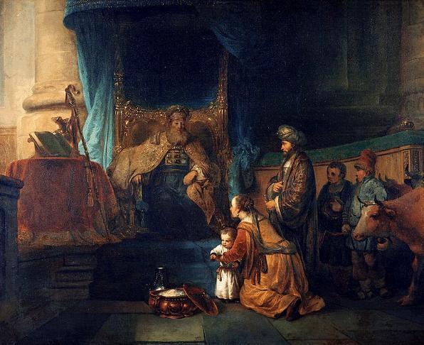 Anna presenting her son Samuel to the priest Eli，Gerbrand van den Eeckhout
