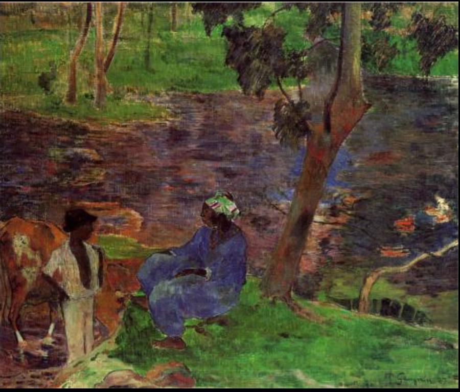 At the Pond, 1887, Paul Gauguin