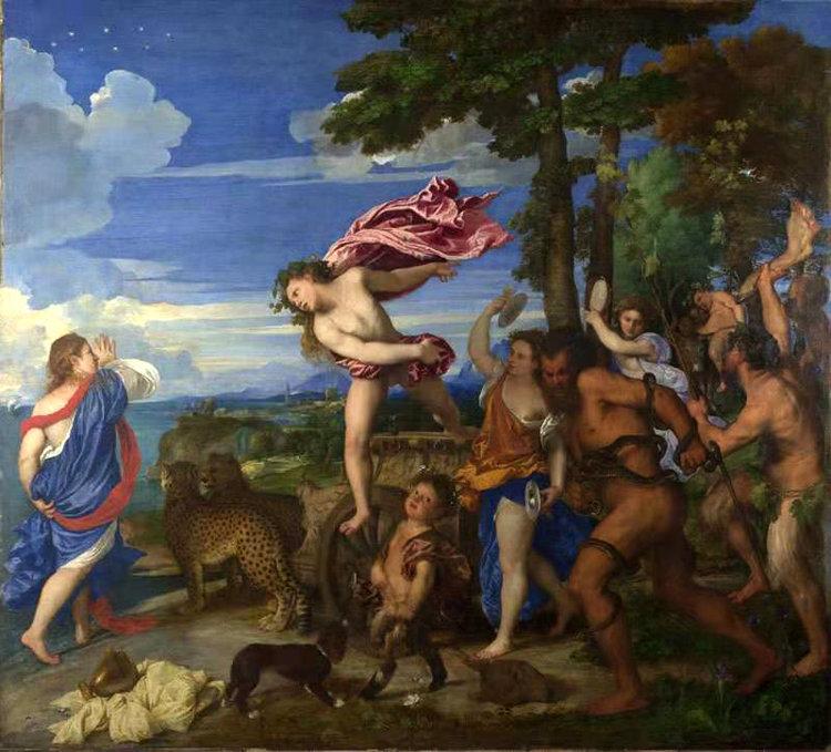 Bacchus and Ariadne,Titian,50x45cm