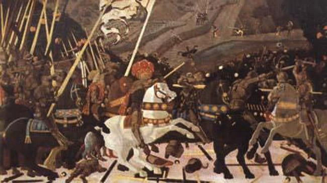 Battle of San Romano,UCCELLO Paolo,80x40cm
