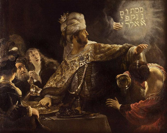 Belshazzar0s Feast,REMBRANDT,50x40cm