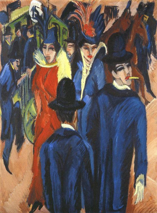 Berlin street scene,Ernst Ludwig Kirchner,50x37cm