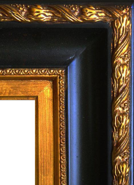 Beveled mirror in solid wood, 60x70 cm