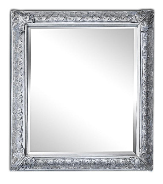 Beveled mirror in solid wood, 62x72 cm