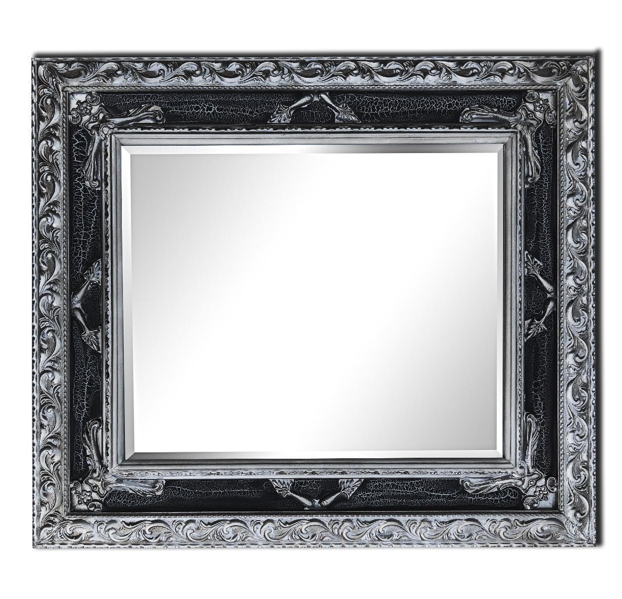 Beveled mirror in solid wood, 62x72 cm