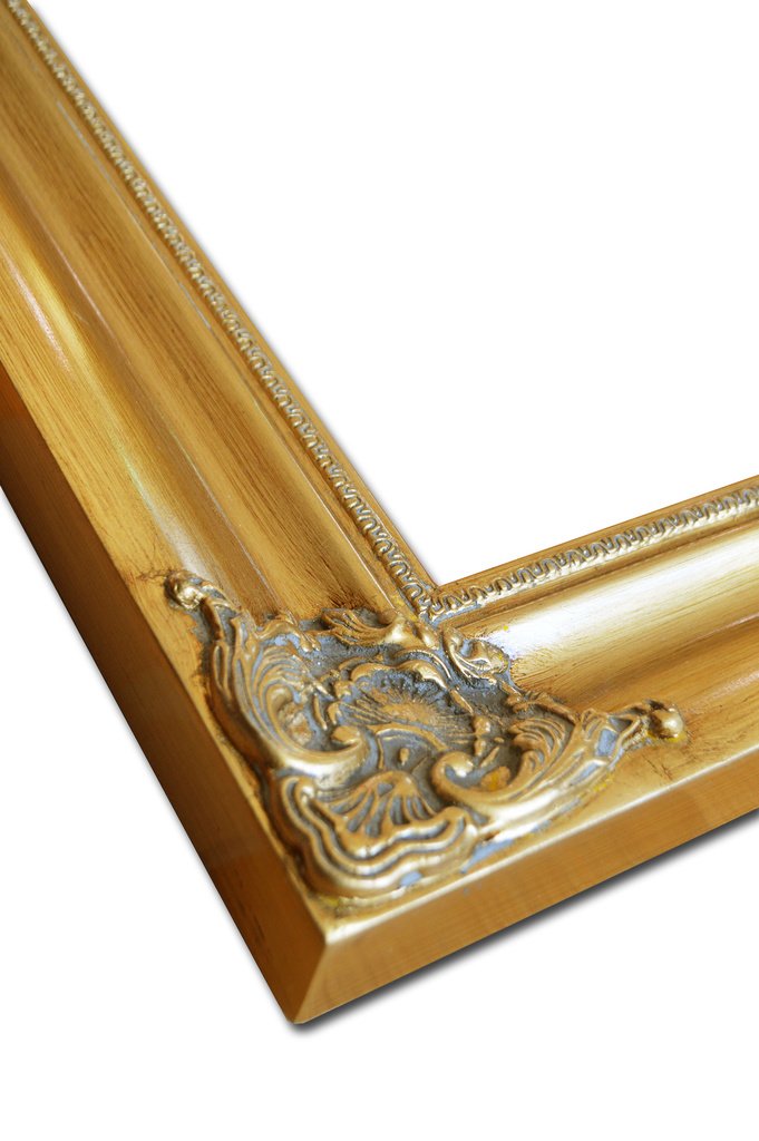 Beveled mirror in solid wood, 65x75 cm