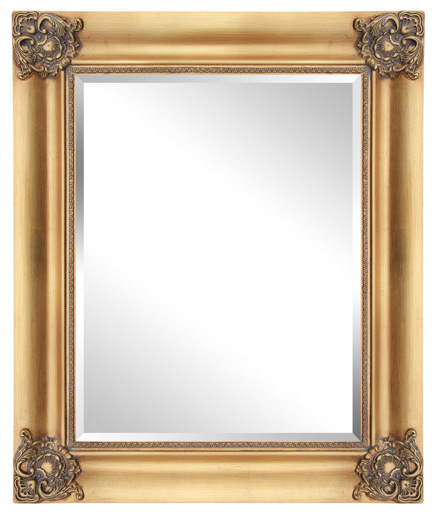 Beveled mirror in solid wood, 65x75 cm
