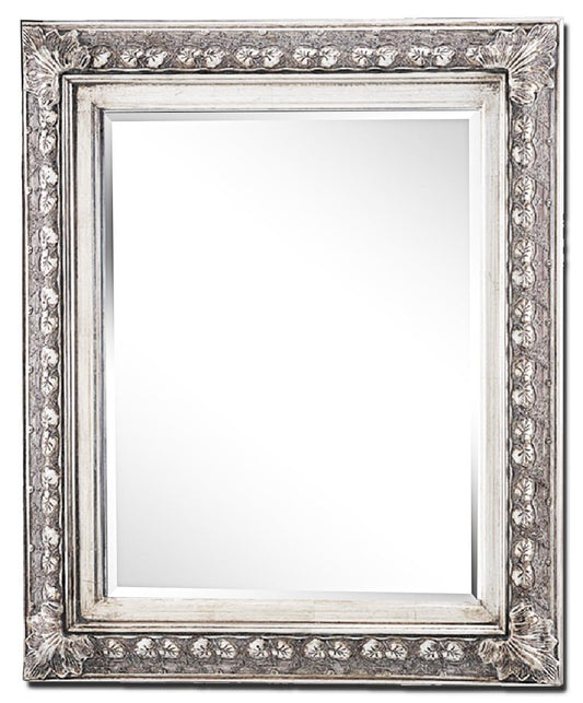 Beveled mirror in solid wood, 67x77 cm