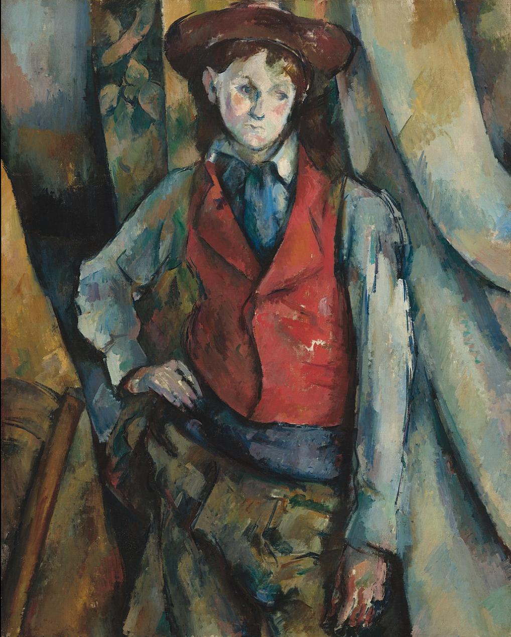 Boy in a Red Waistcoat 1888–1890, Paul Cézanne