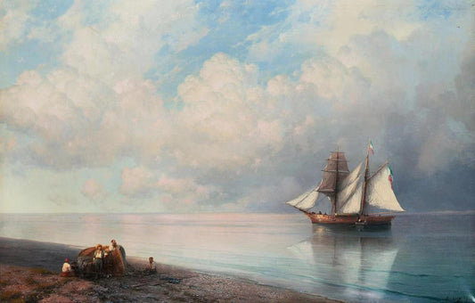 Calm early evening sea,Ivan Ayvazovsky,1817-1900