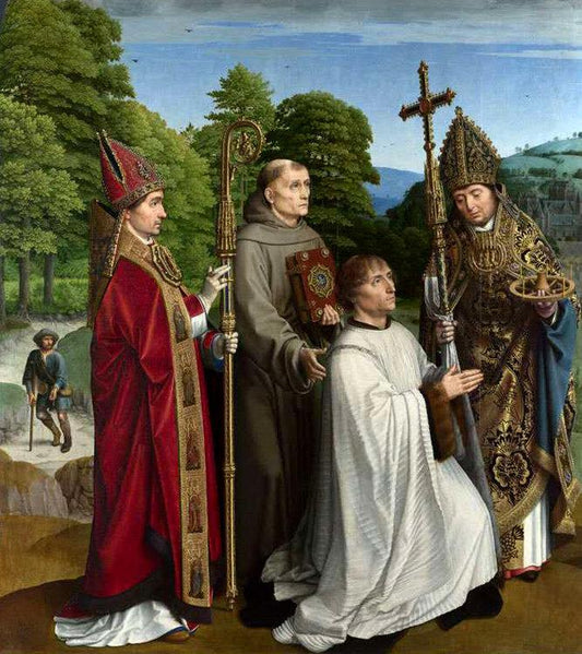 Camon Bernardijn Salviati and Saints,Gerard David,50x44cm