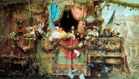 Carnival in Rome  , José Benlliure y Gil