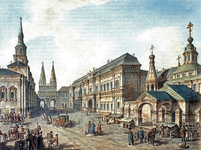 Cathedral Square during the coronation of Alexander I, Fyodor Alekseyev
