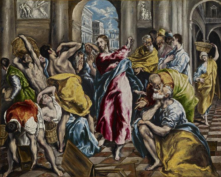 Christ Driving the Traders from the Temple,El Greco,50x40cm