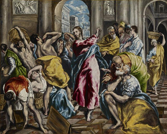 Christ Driving the Traders from the Temple,El Greco,50x40cm