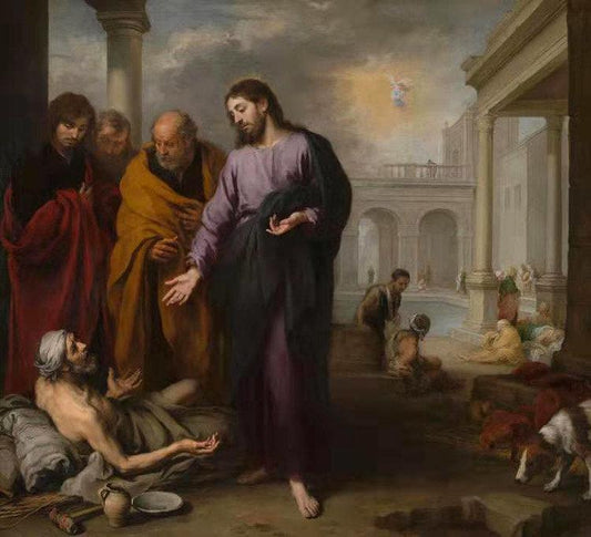 Christ Healing the Paralytic,Bartolome Esteban Murillo,50x46cm