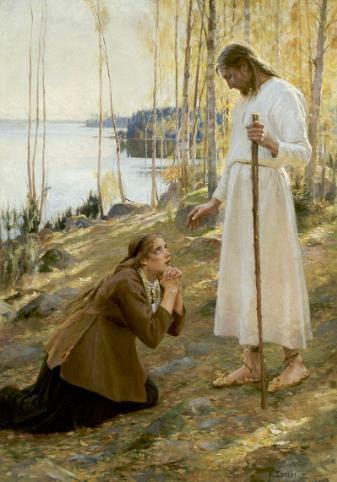 Christ and Mary Magdalene,, Aristides Edelfelt
