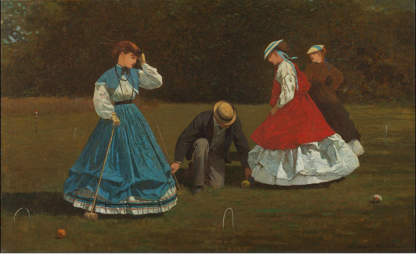Croquet Scene, 1866, Winslow Homer