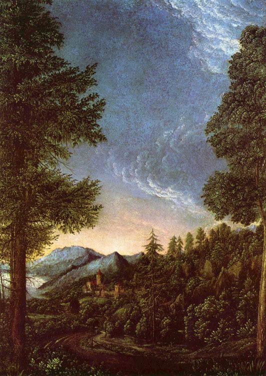 Danube-landscape,Albrecht Altdorfer,60x43cm
