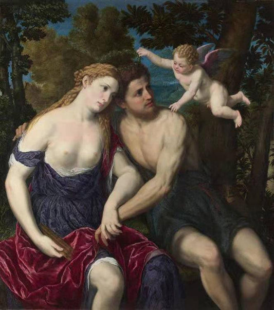 Daphnis and Chloe,Paris Bordone,50x44cm