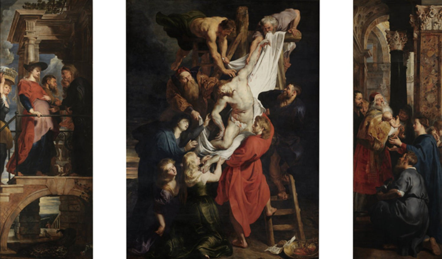 Descent from the Cross,Peter Paul Rubens,60x35cm