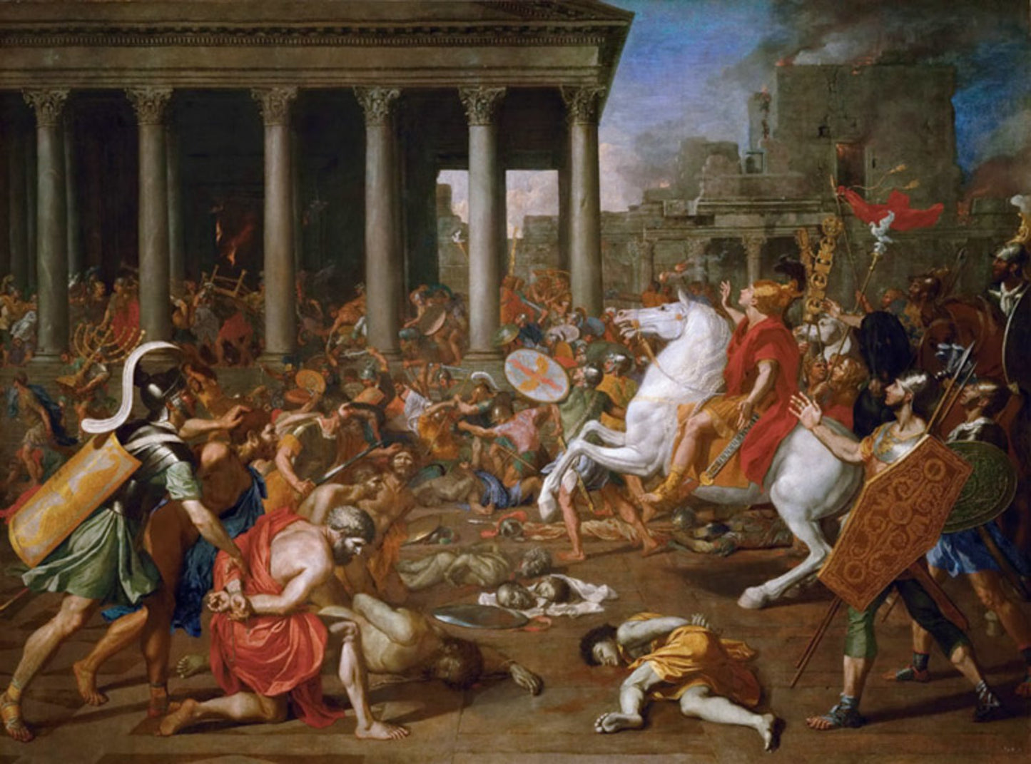 Destruction of the temple of Ferusalem,Nicolas Poussin,50x37cm