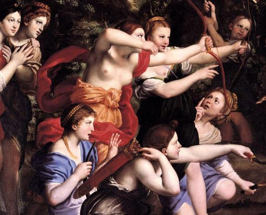 Detail from Diana and her Nymphs, Domenichino