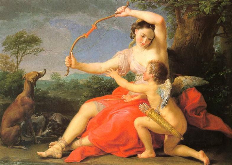 Diana and Cupid,   Pompeo Batoni，