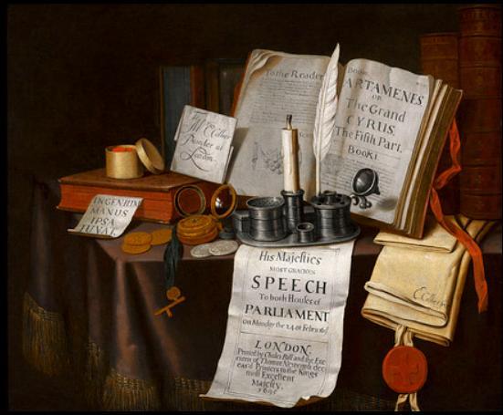 Edward Collier's vanitas entitled Parliament, Evert Collier