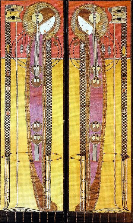 Embroidered panels, Margaret Macdonald Mackintosh