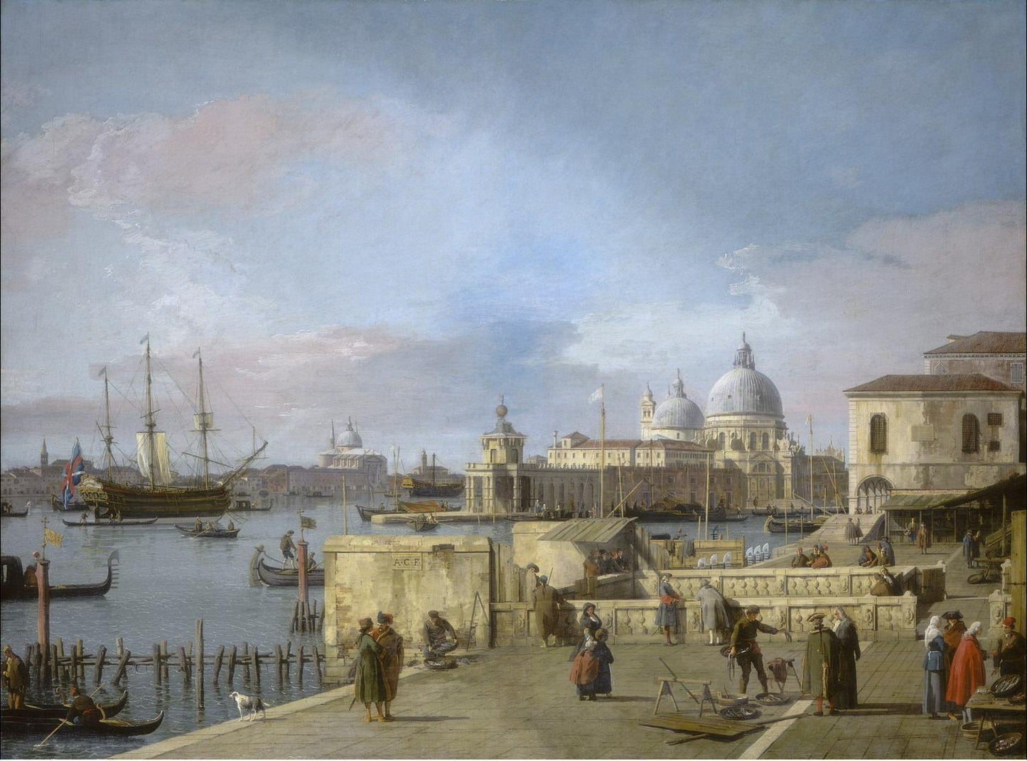 Entrance to the Grand Canal from the Molo, Venice, Canaletto